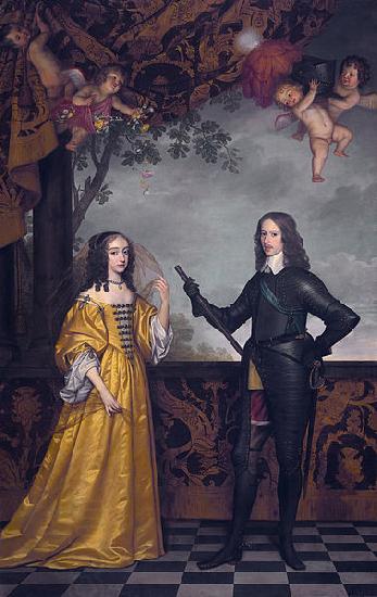 Gerard van Honthorst Willem II (1626-50), prince of Orange, and his wife Maria Stuart China oil painting art